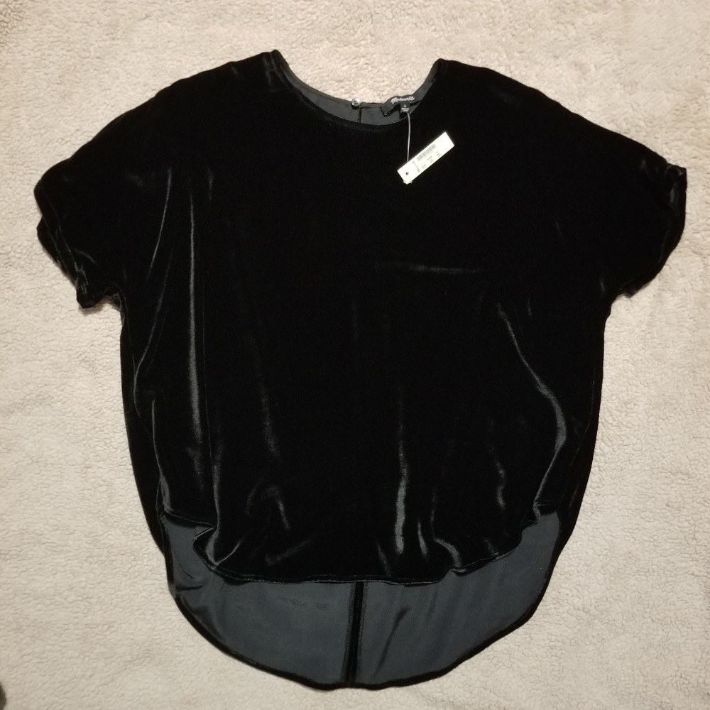 Madewell Velvet Tulip Hem Top